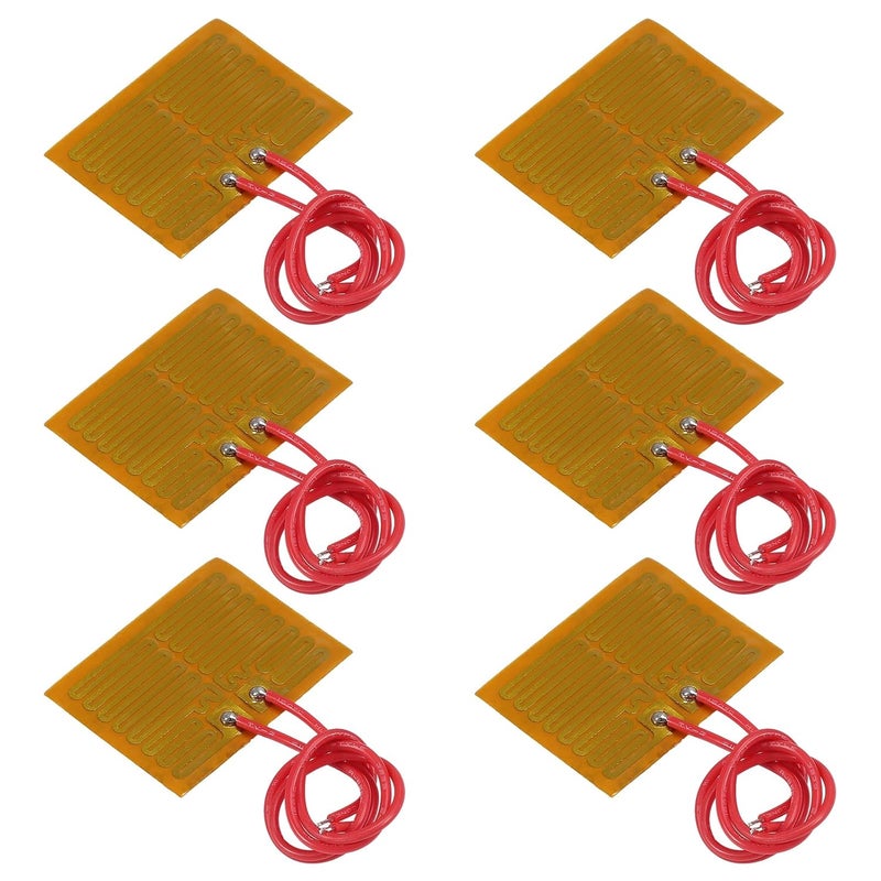 Coliao 6pcs Film Heater Plate Adhesive Pad 5V 1W 30mmx40mm PI Heating Elements Film Strip Heater Adhesive Polyimide Heater Plate - Image 1
